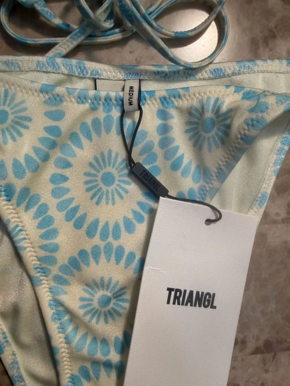 triangl swimwear Blue and White Printed Bikini - Picture 2 of 9